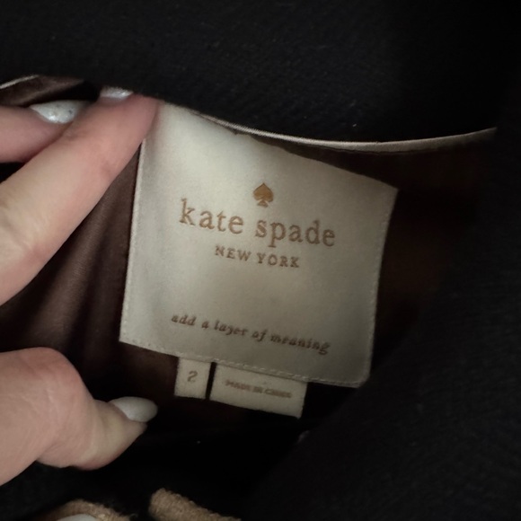 Kate Spade City Chic Big Dot Car Coat Size 2 - Picture 2 of 2